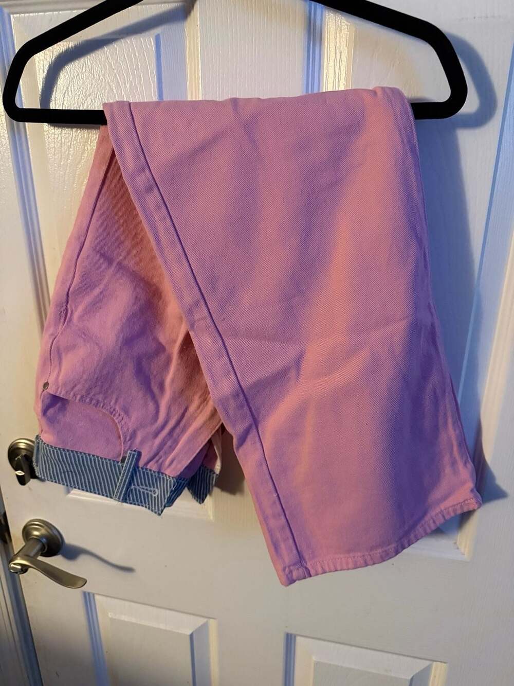 Fashion Wear Women's Pink Trousers with Striped Waistband Detail